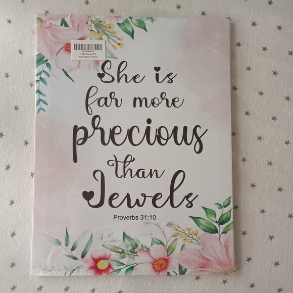 New More Precious than Jewels Proverbs 31 canvas decor wall hanging - Picture 1 of 4